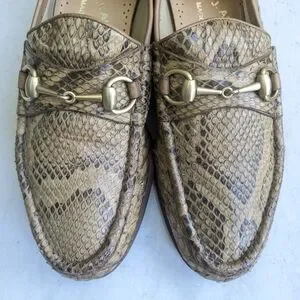 Gucci Horsebit Loafers Python Snakeskin Men\'s 10 Brown Gold Leather GUCCI Python Snakeskin Leather Horsebit Loafers Shoes Size 7  main image 4